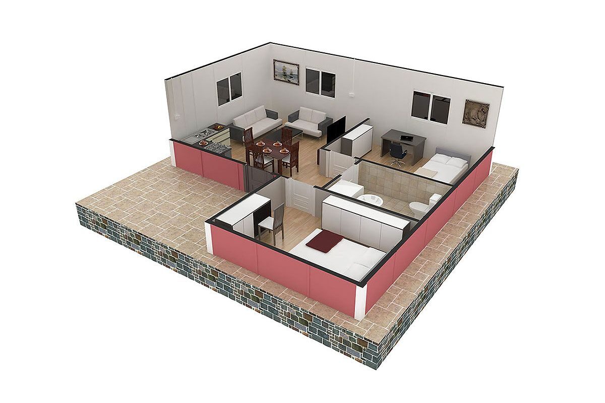 49 m² Prefabrik Ev 2+1 – görünüm 2