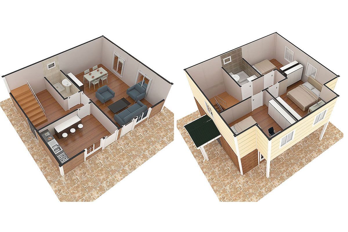114 m² Prefabrik Villa 3+1 – görünüm 2