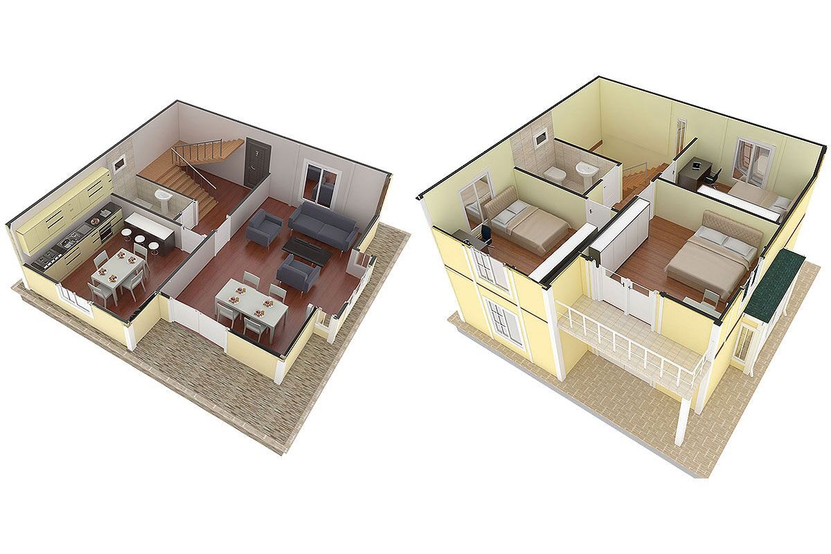 124 m² Prefabrik Villa 3+1 – görünüm 2