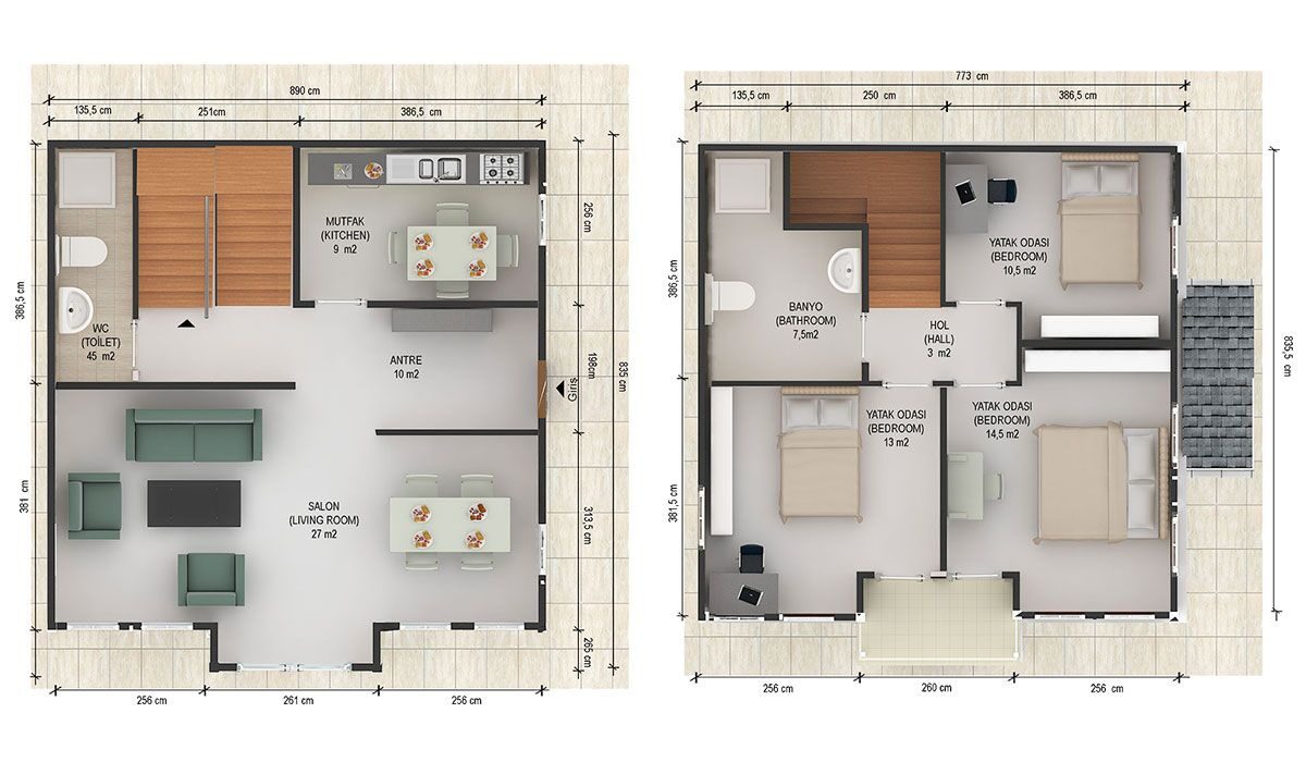 125 m² Prefabrik Villa 3+1 – görünüm 3