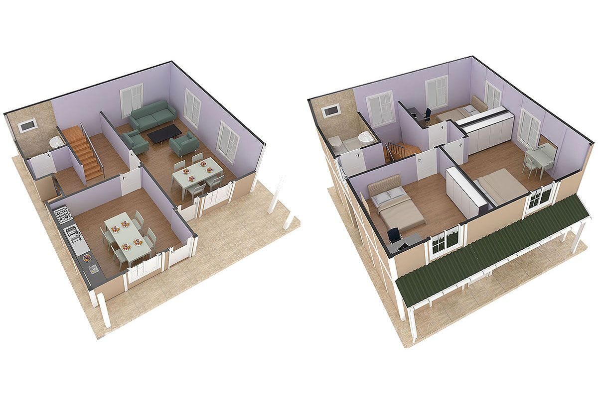 127 m² Prefabrik Villa 3+1 – görünüm 2