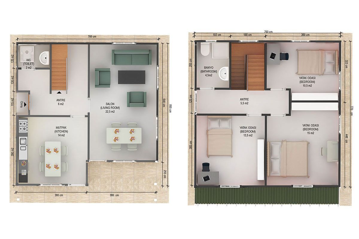 127 m² Prefabrik Villa 3+1 – görünüm 3