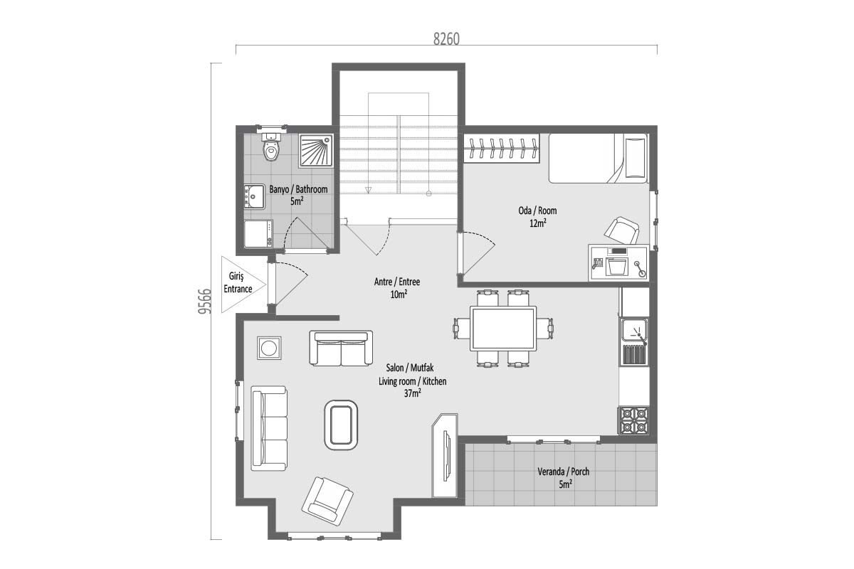 138 m² Prefabrik Villa 4+1 – görünüm 4