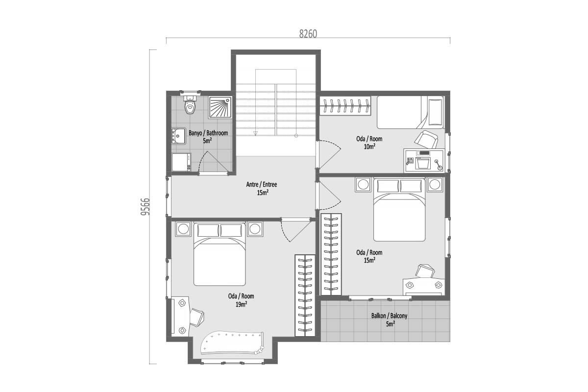 138 m² Prefabrik Villa 4+1 – görünüm 5