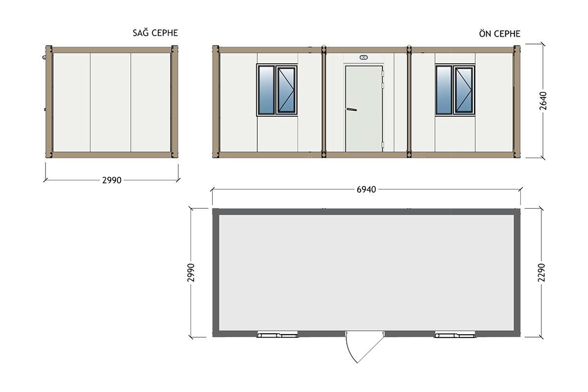 K1002 - Sandviç Konteyner 300x700cm – görünüm 3