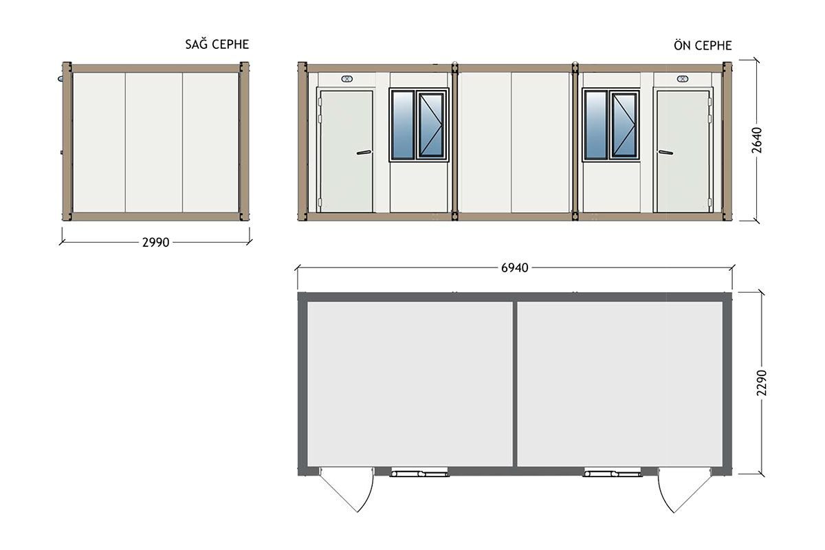 K2001 - Sandviç Konteyner 300x700cm – görünüm 3