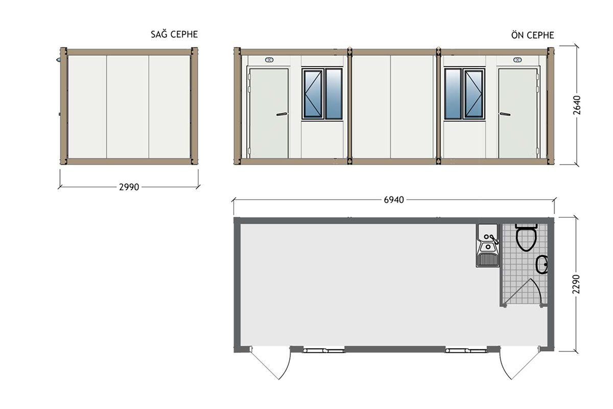 K3004 - Sandviç Konteyner 300x700cm – görünüm 3