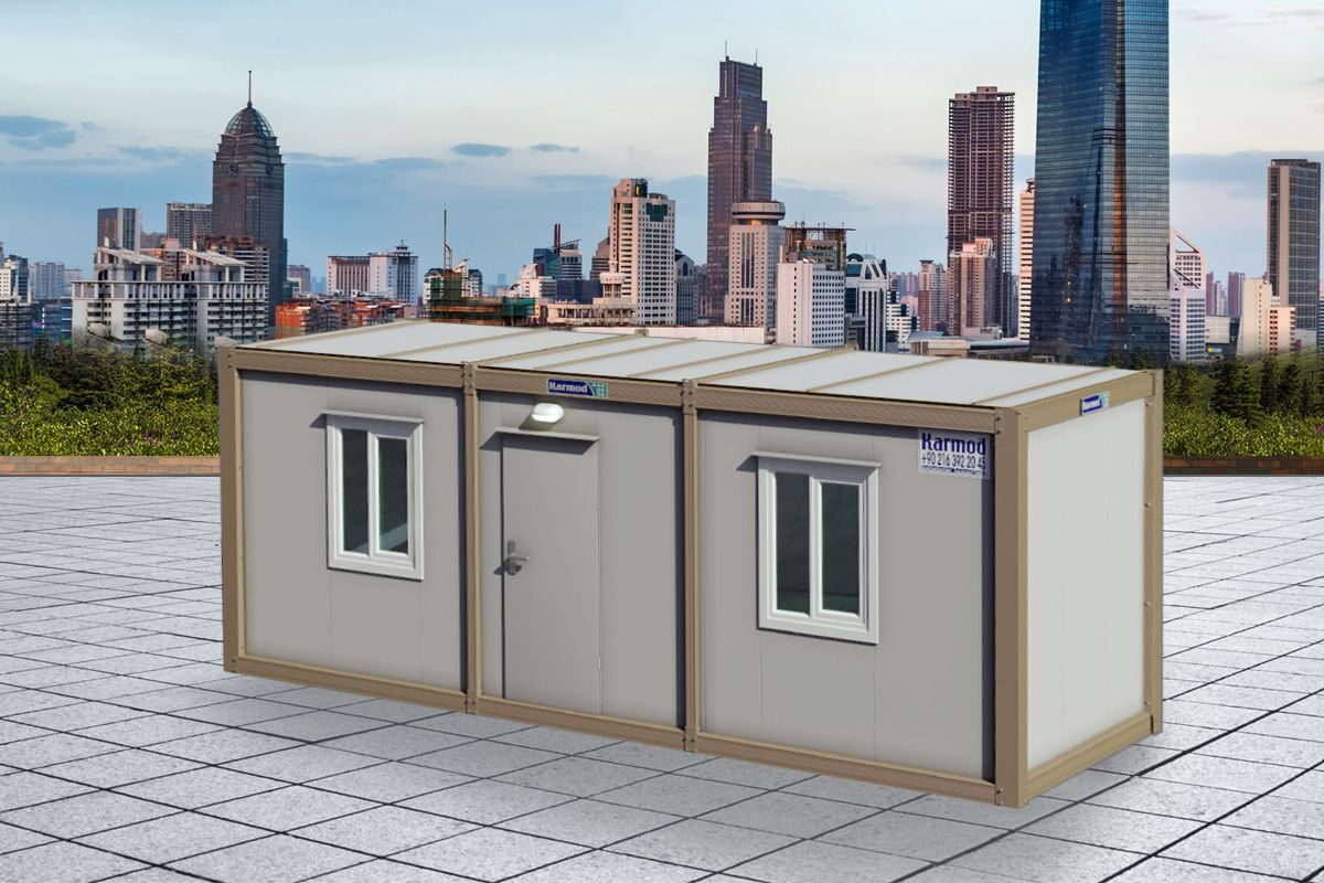 K3005 - Sandviç Konteyner 300x700cm ön cephe görünümü