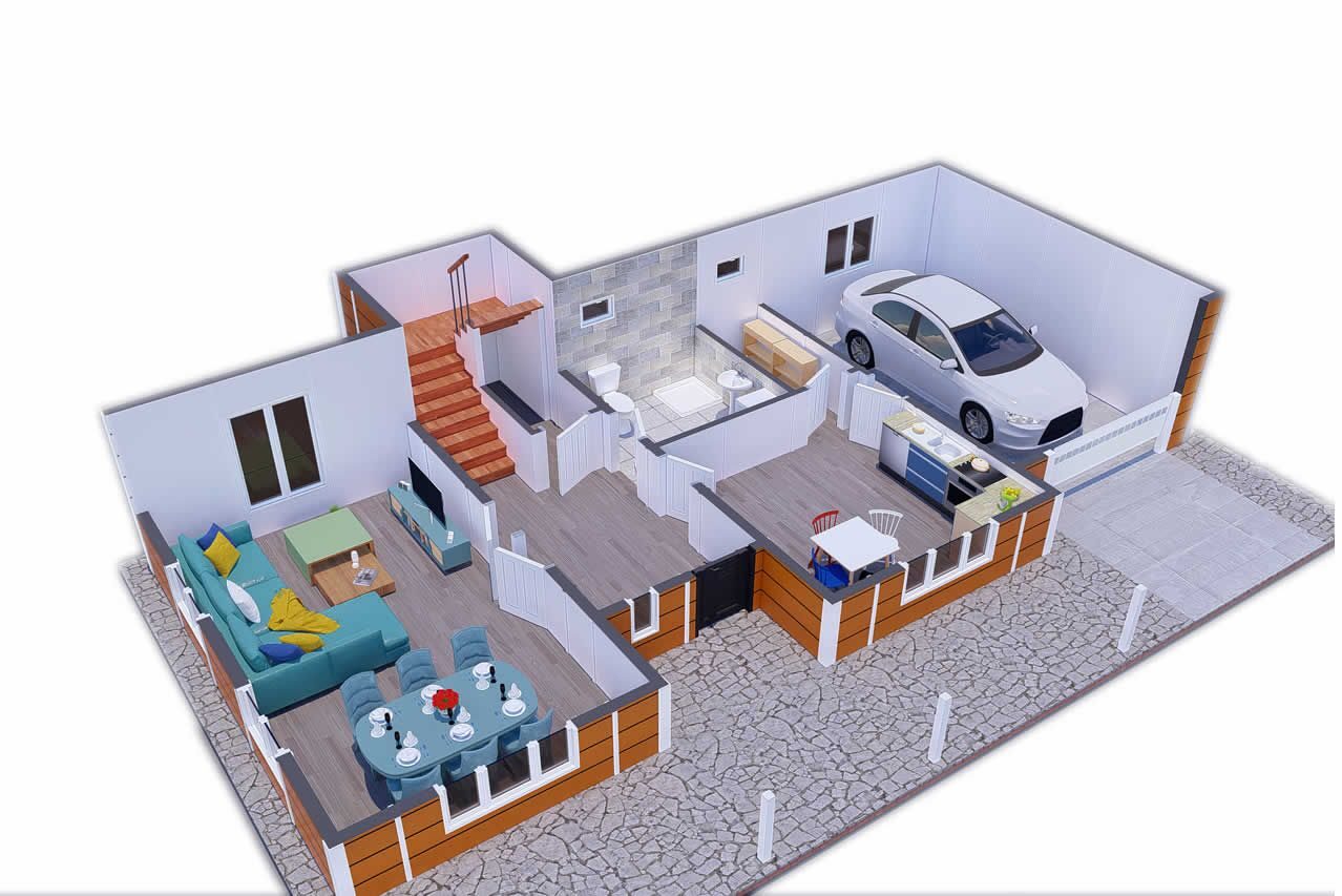196 m² Prefabrik Villa 3+1 – görünüm 2
