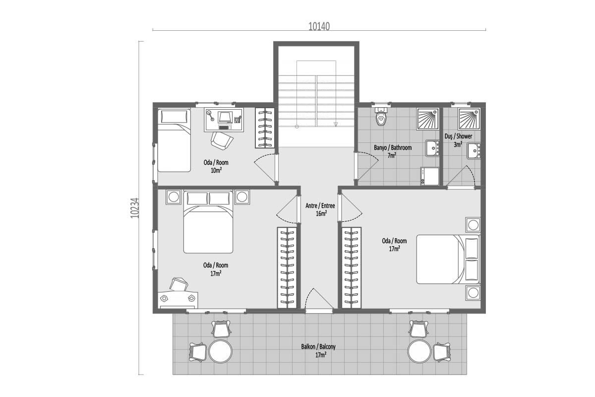 196 m² Prefabrik Villa 3+1 – görünüm 4