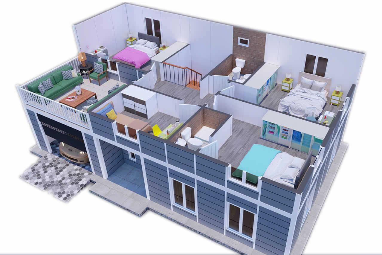 202 m² Prefabrik Villa 4+1 – görünüm 3