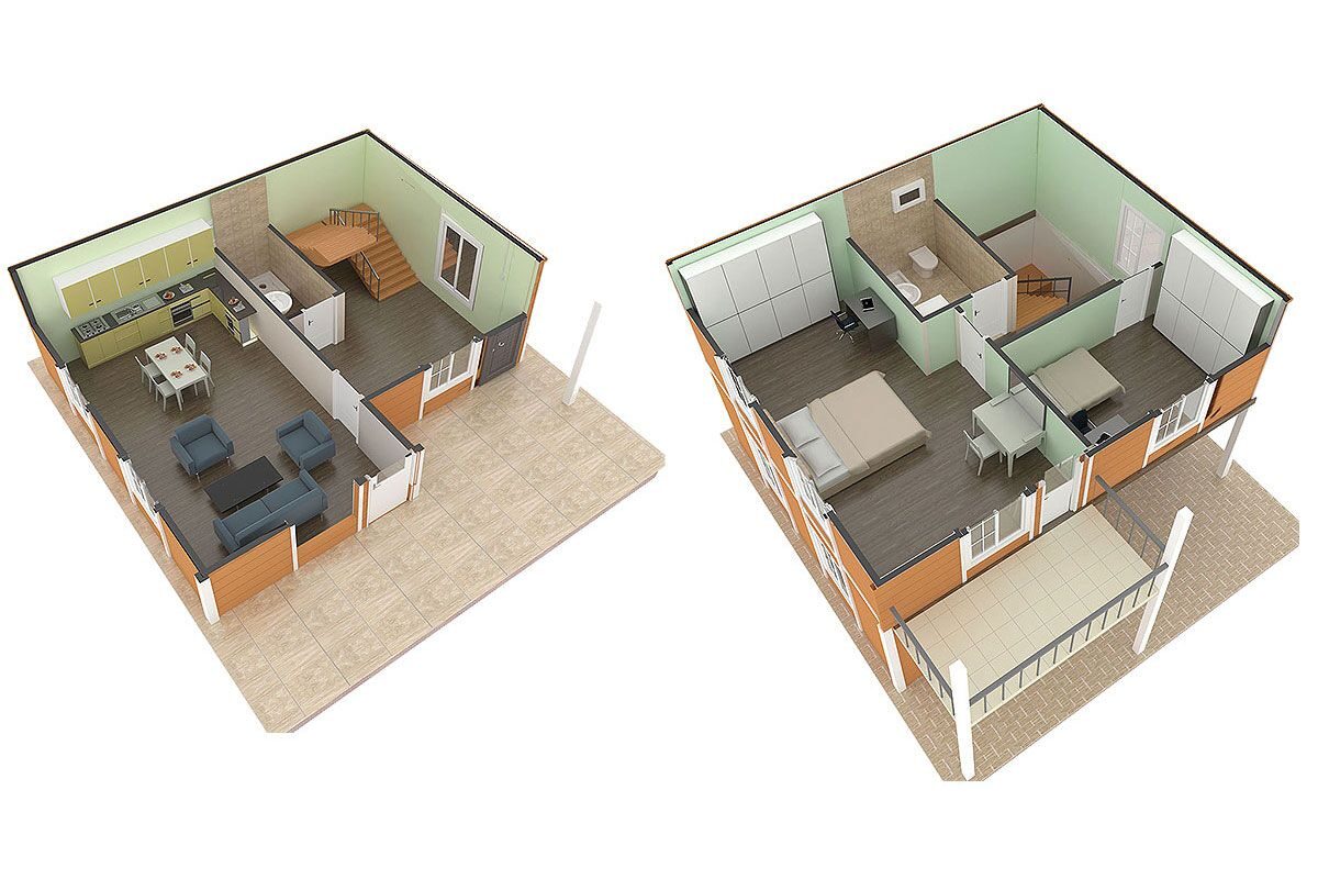 112 m² Prefabrik Villa 2+1 – görünüm 2