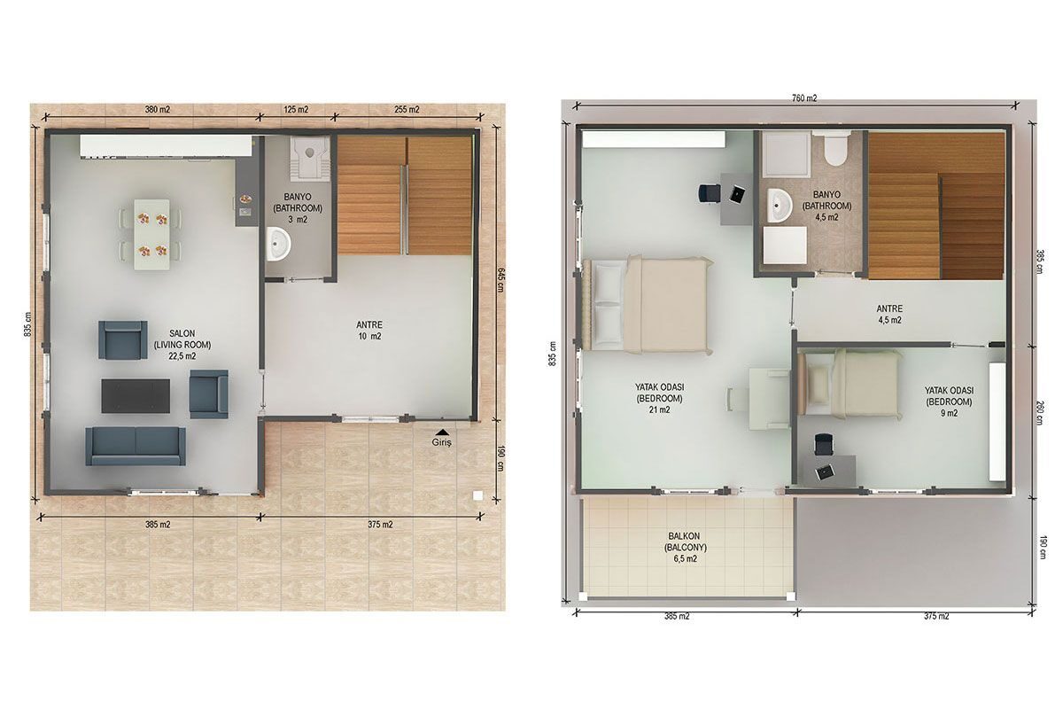 112 m² Prefabrik Villa 2+1 – görünüm 3