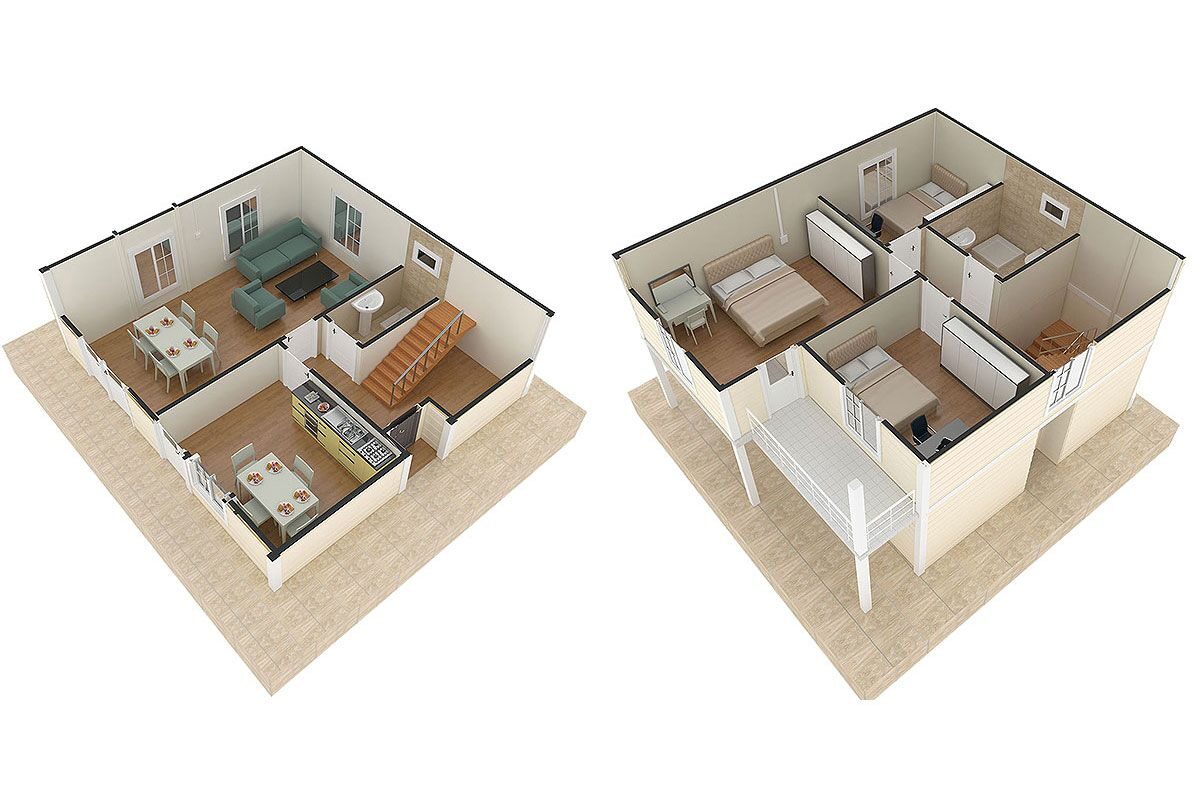 130 m² Prefabrik Villa 3+1 – görünüm 2