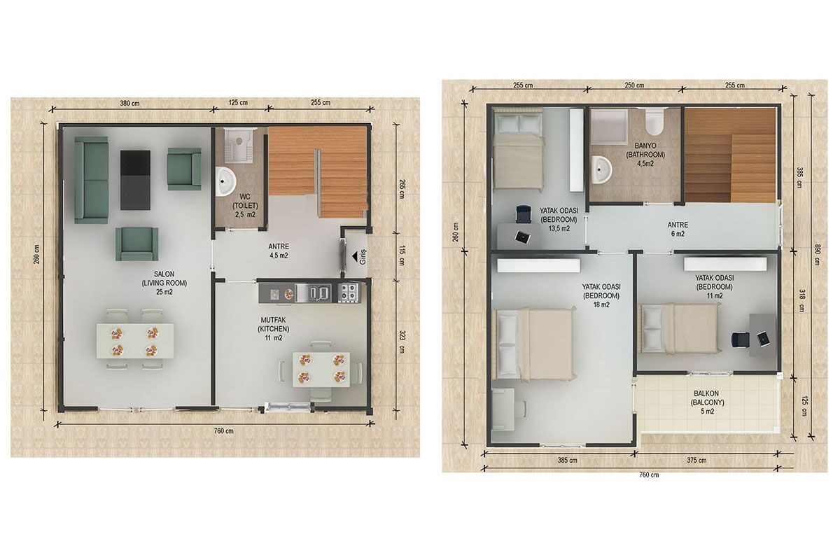 130 m² Prefabrik Villa 3+1 – görünüm 3