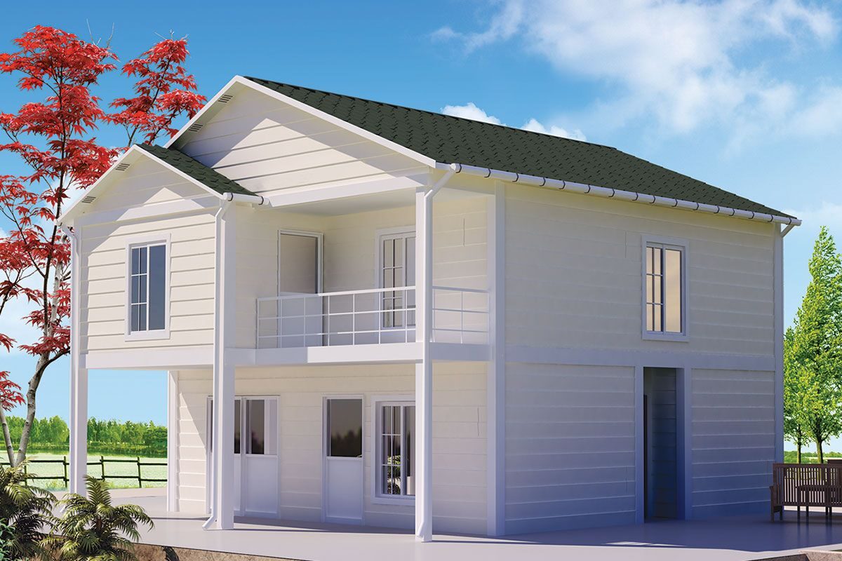 130 m² Prefabrik Villa 3+1 ön cephe görünümü
