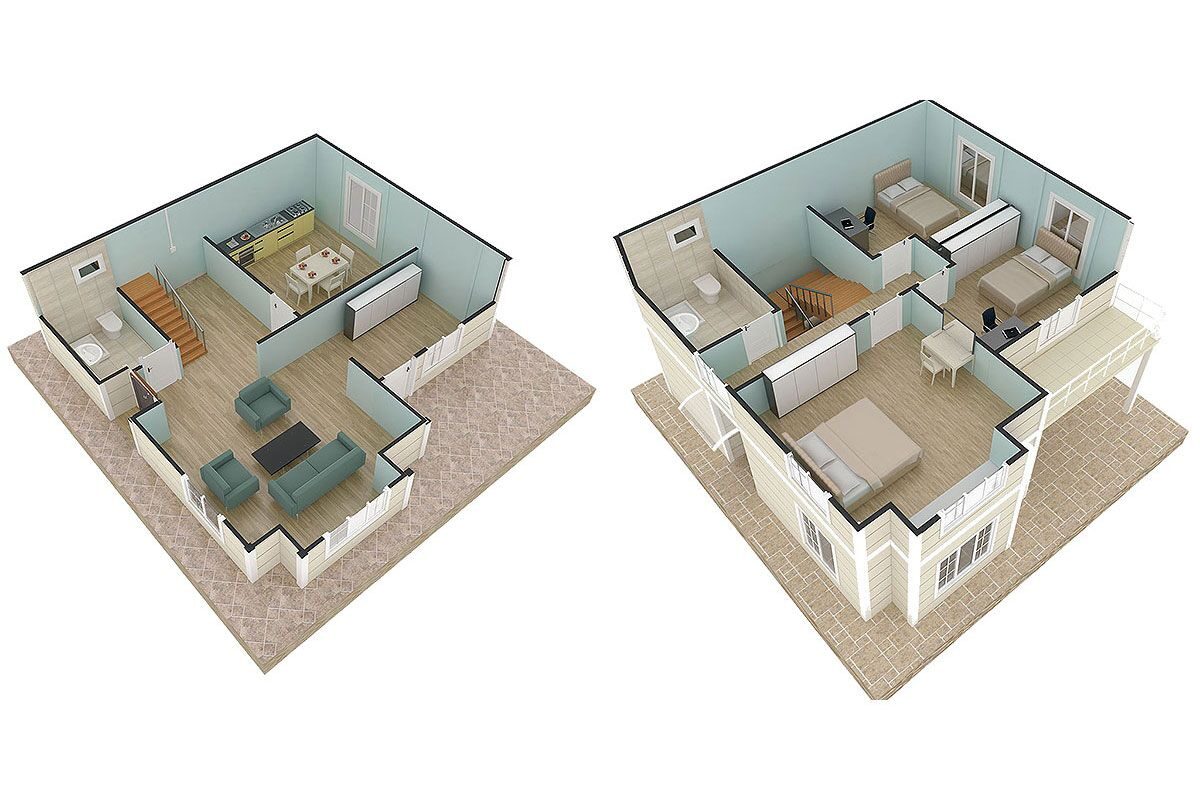132 m² Prefabrik Villa 3+1 – görünüm 2