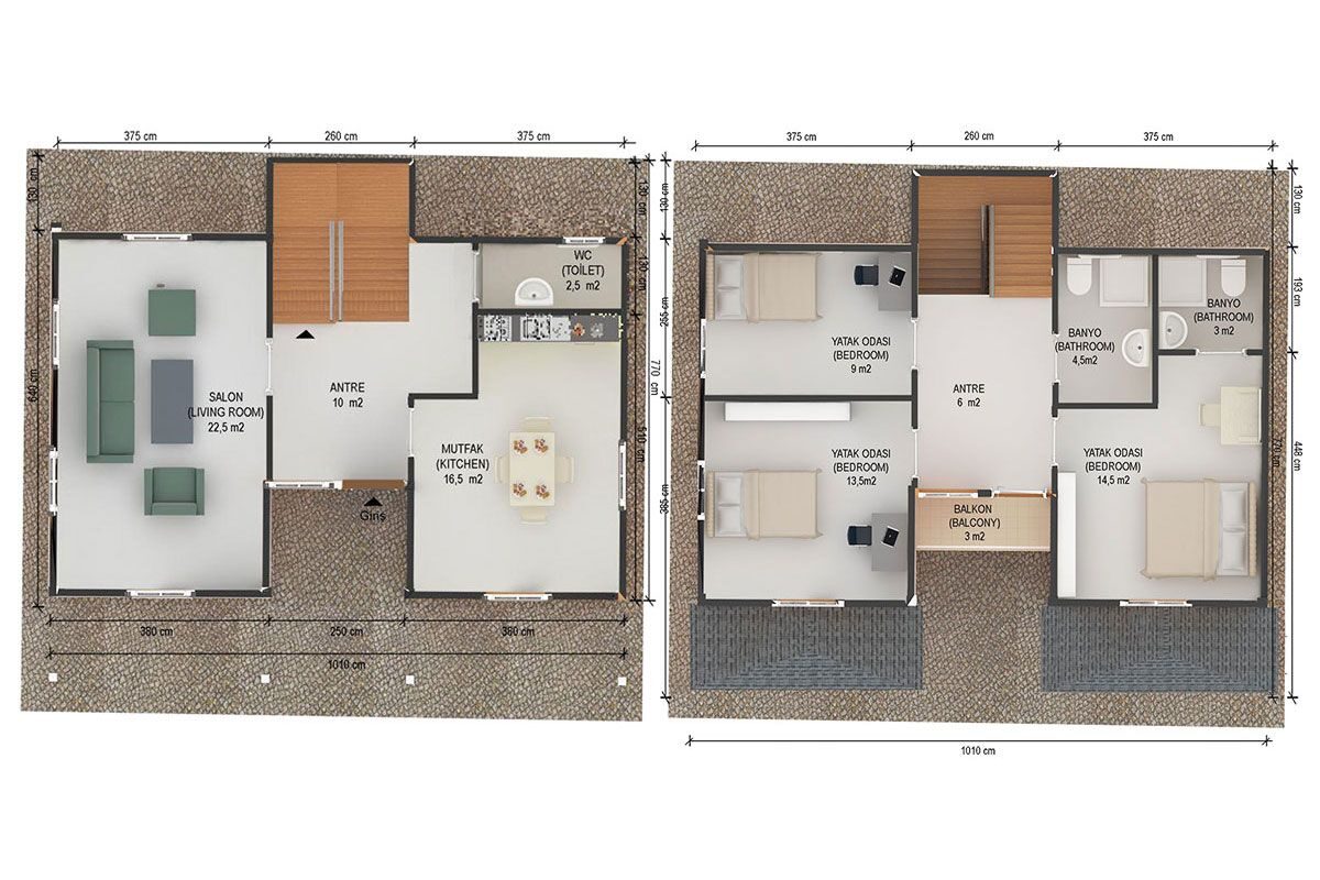 148 m² Prefabrik Villa 3+1 – görünüm 3