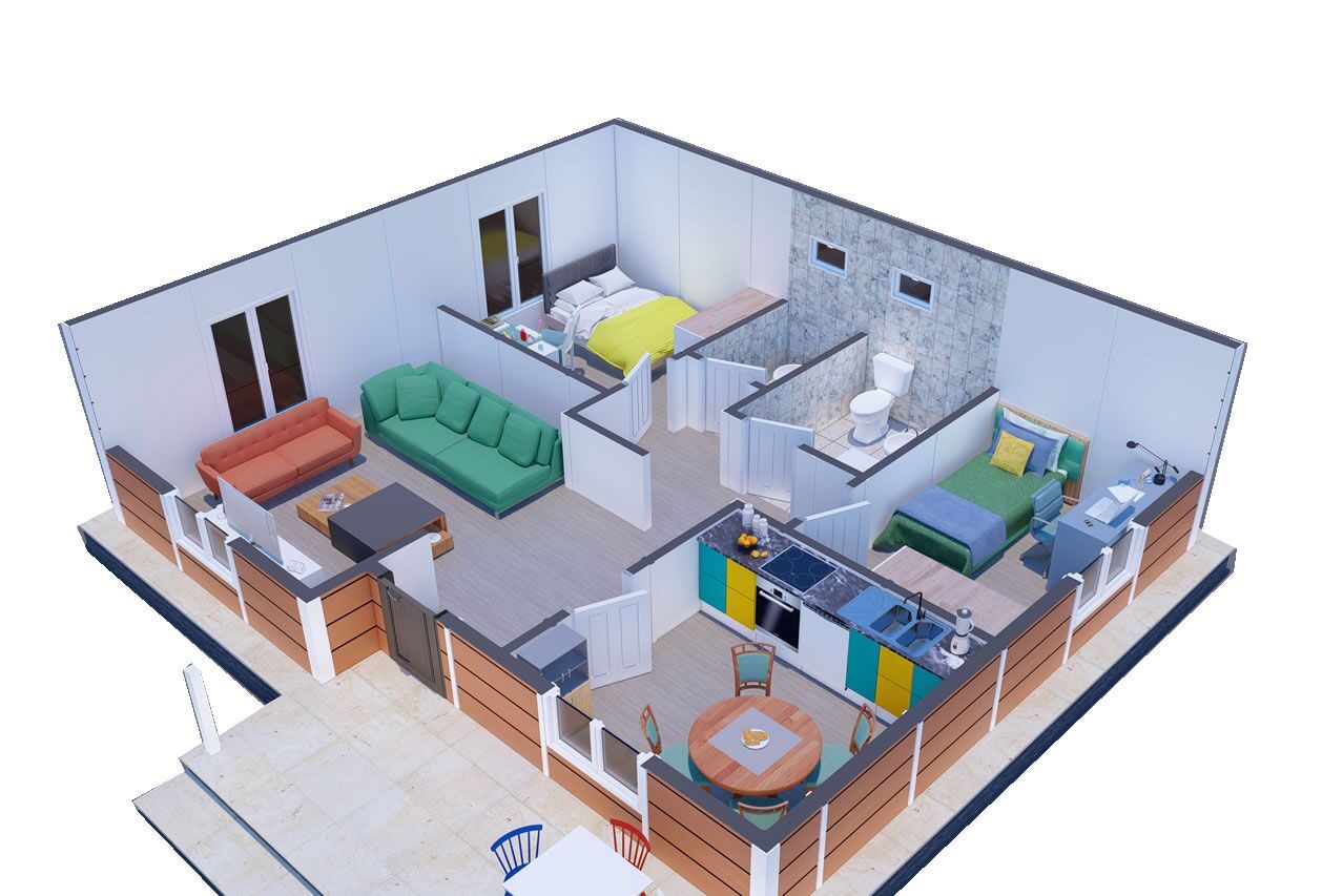 75 m² Prefabrik Ev 2+1 – görünüm 2