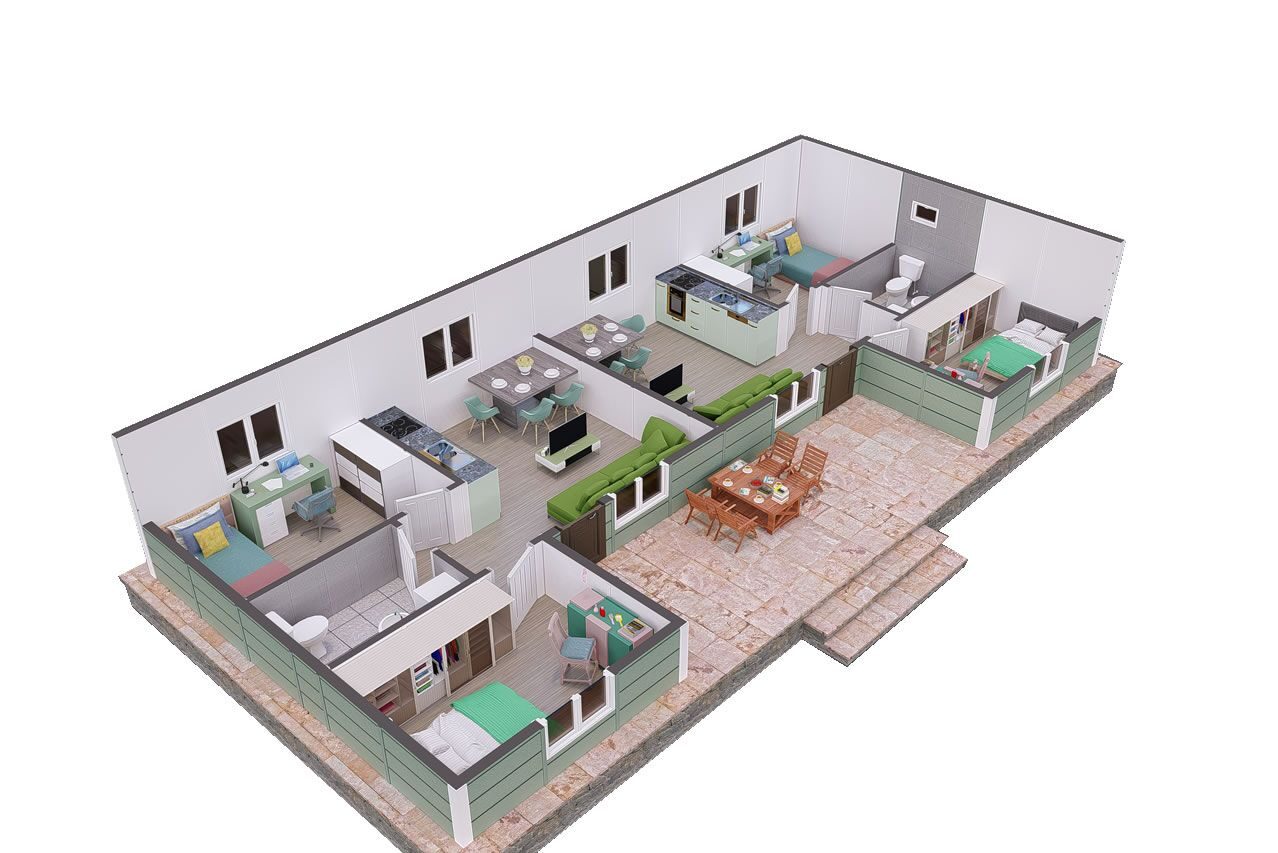 102 m² Prefabrik Ev 3+1 – görünüm 2