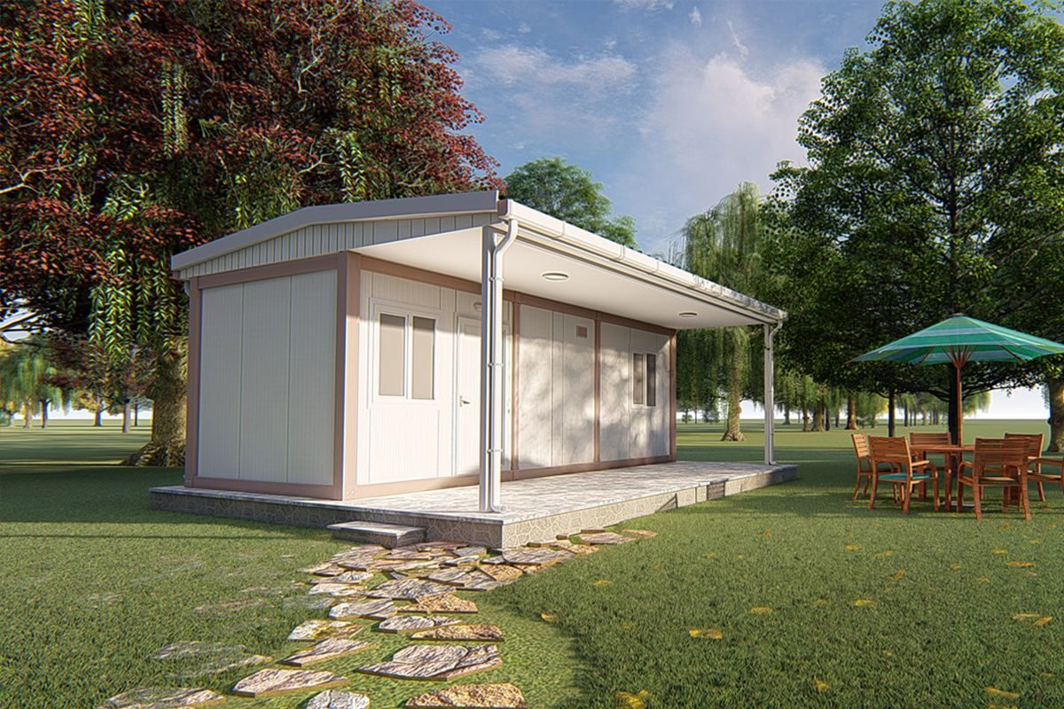 35 m² Konteyner Ev 1+1 ön cephe görünümü