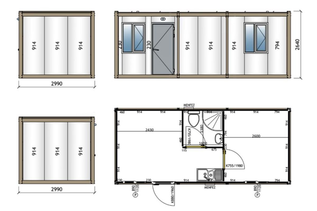 21 m² Konteyner Ev 1+1 – görünüm 3