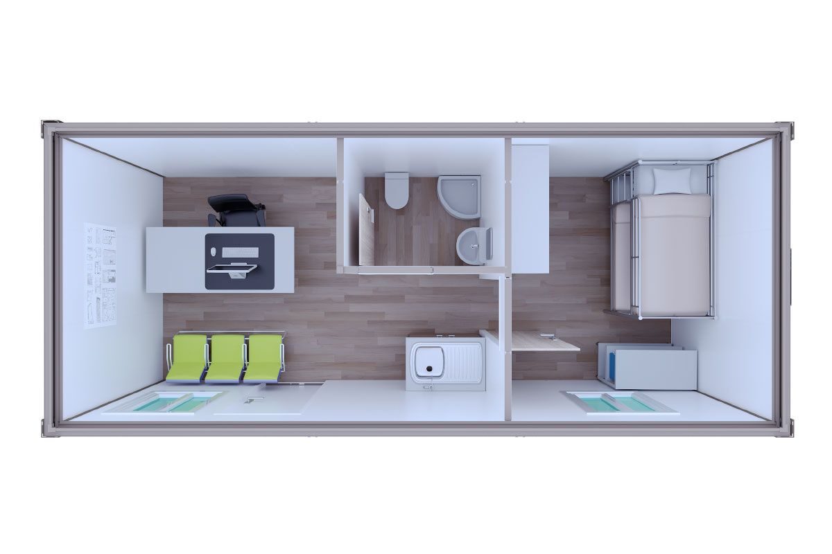 21 m² Konteyner Ev 1+1 – görünüm 2