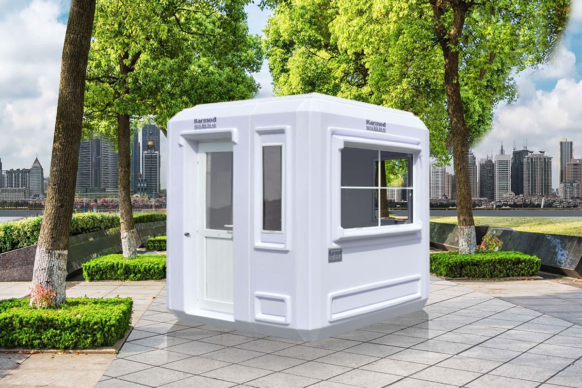 Polyester Kabin 215x215cm ön cephe görünümü