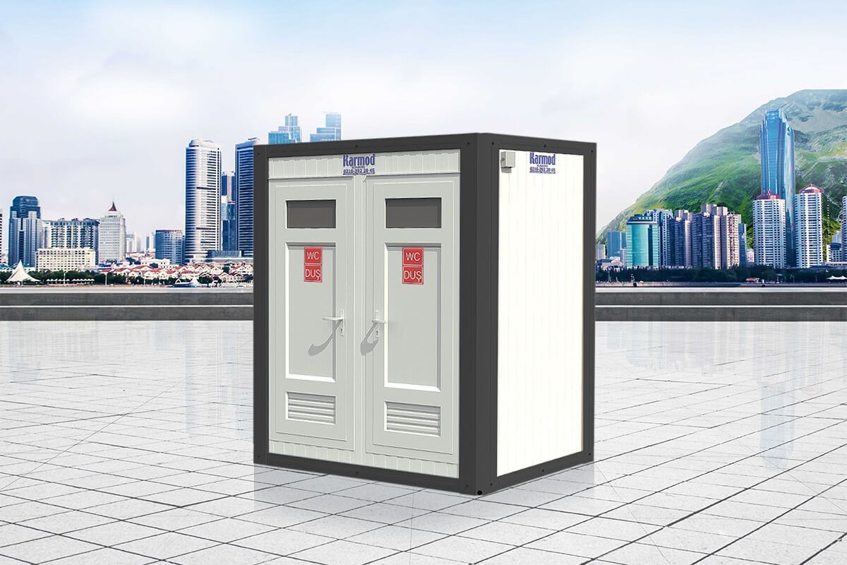 Panel Kabin WC Duş 135x210cm ön cephe görünümü