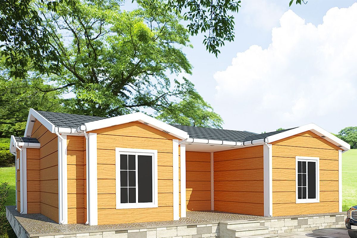 98 m² Prefabrik Ev 3+1 ön cephe görünümü