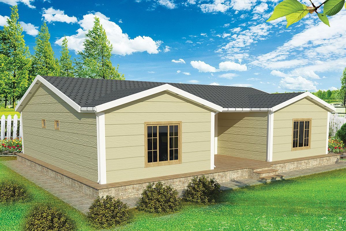 149 m² Prefabrik Ev 3+1 ön cephe görünümü