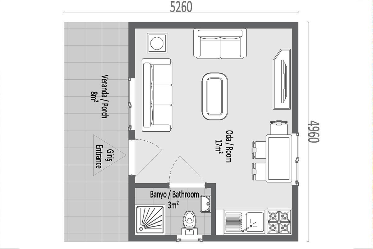28 m² Çelik Ev 1+0 – görünüm 3