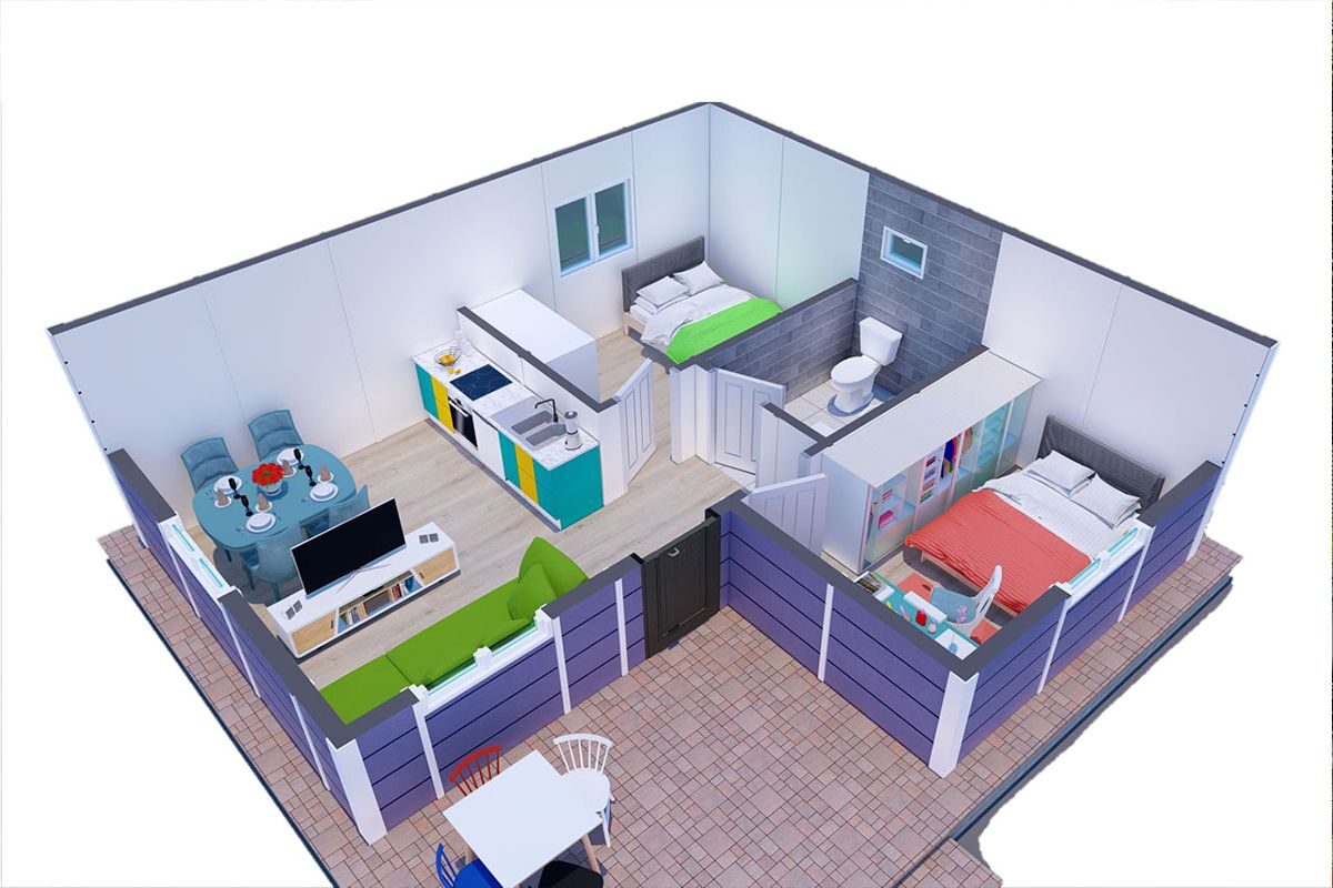 51 m² Çelik Ev 2+1 – görünüm 2