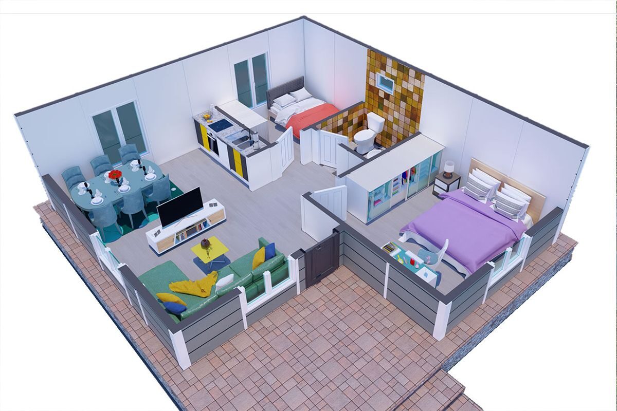67 m² Çelik Ev 2+1 – görünüm 2