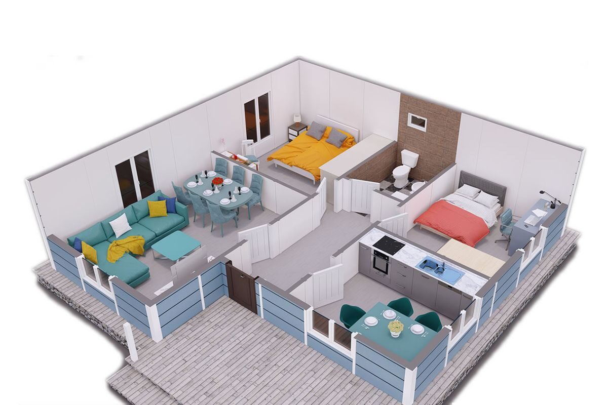 84 m² Çelik Ev 2+1 – görünüm 2