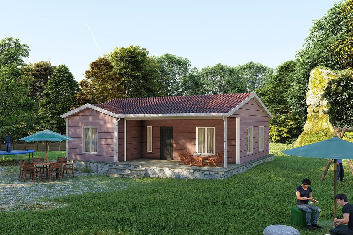 87 m² Çelik Ev 3+1 ön cephe görünümü
