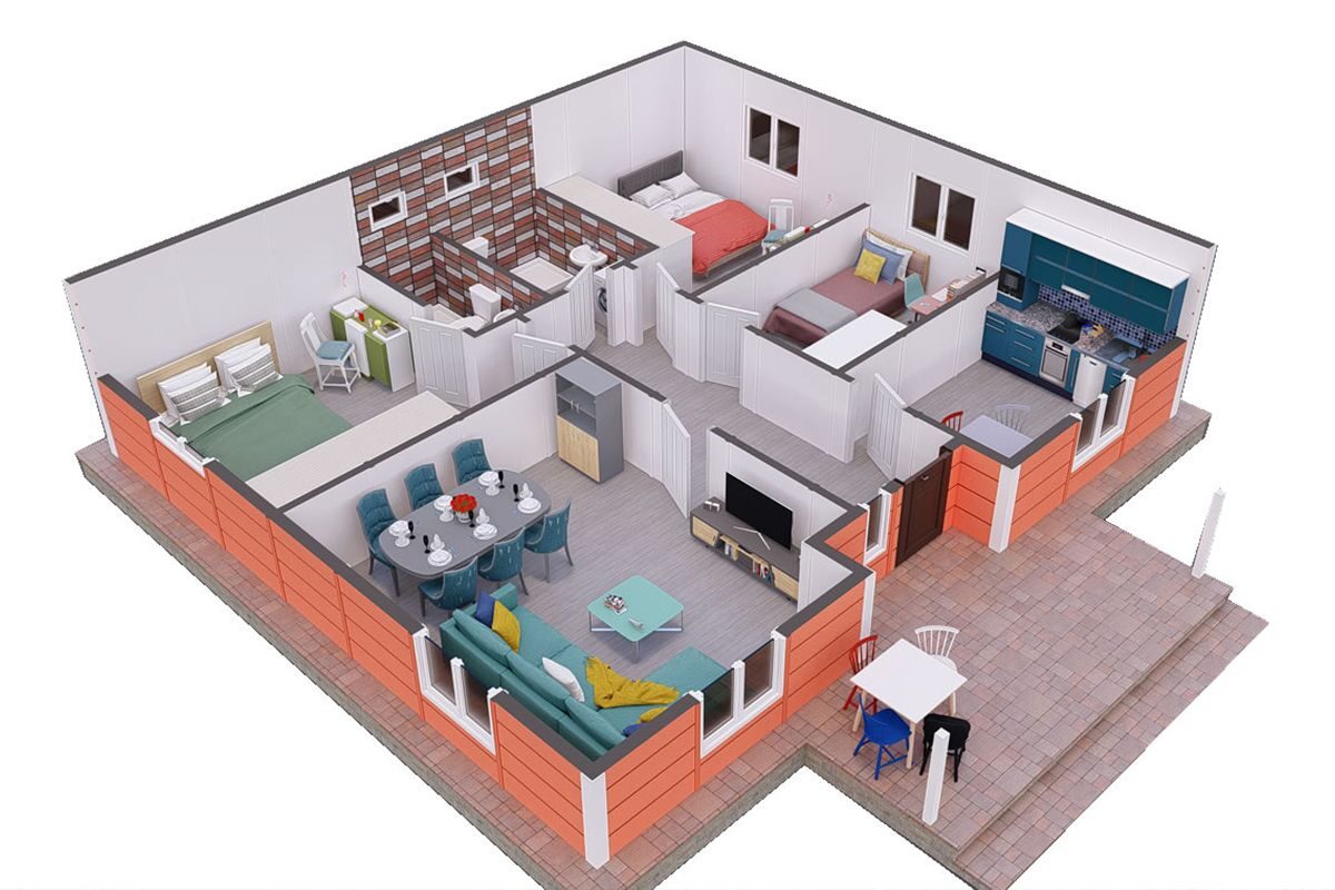 101 m² Çelik Ev 3+1 – görünüm 2