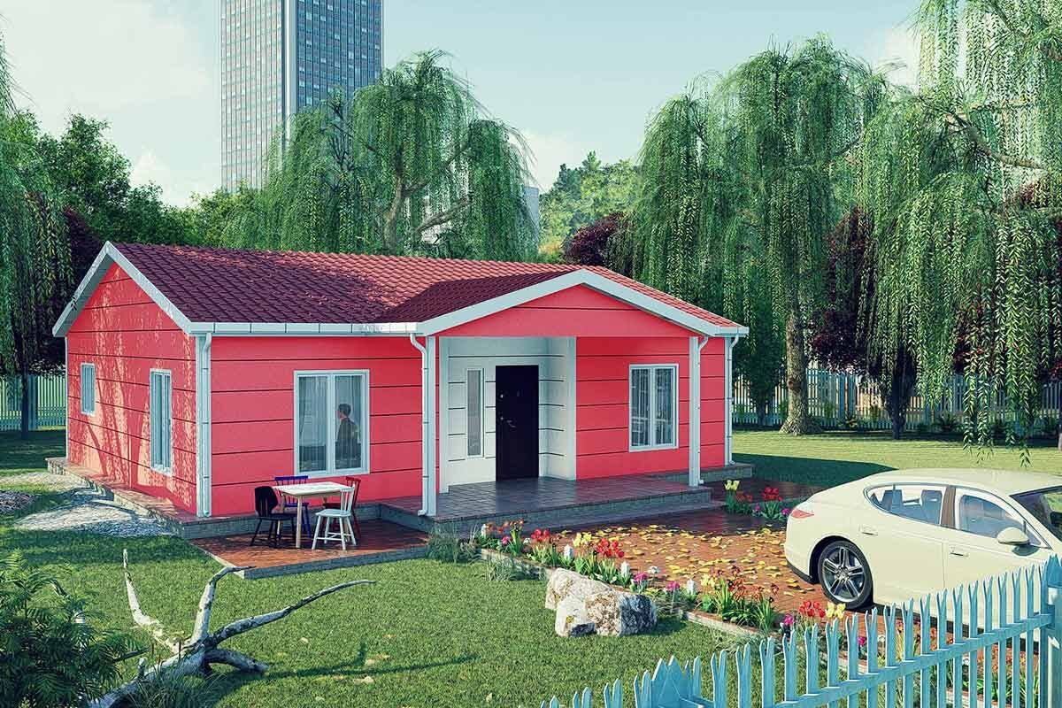 101 m² Çelik Ev 3+1 ön cephe görünümü