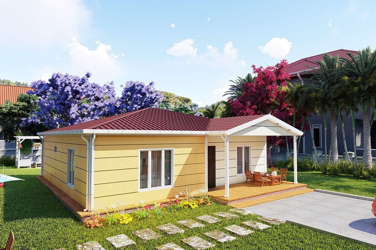 107 m² Çelik Ev 3+1 ön cephe görünümü