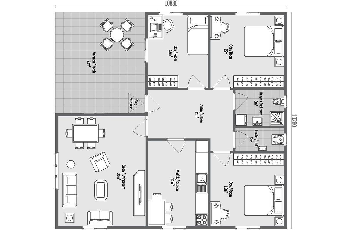 118 m² Çelik Ev 4+1 – görünüm 3