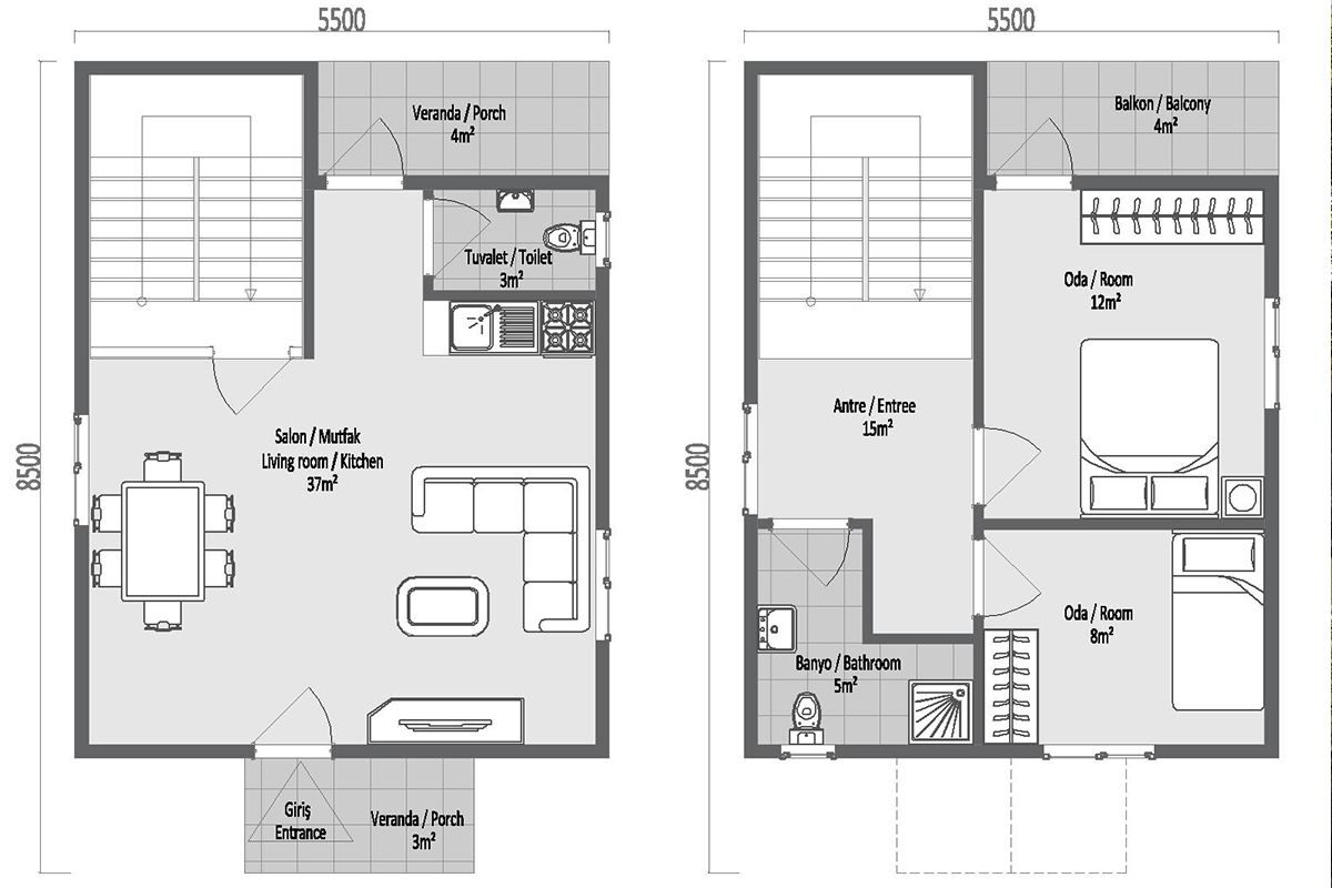 92 m² Çelik Ev 2+1 – görünüm 4
