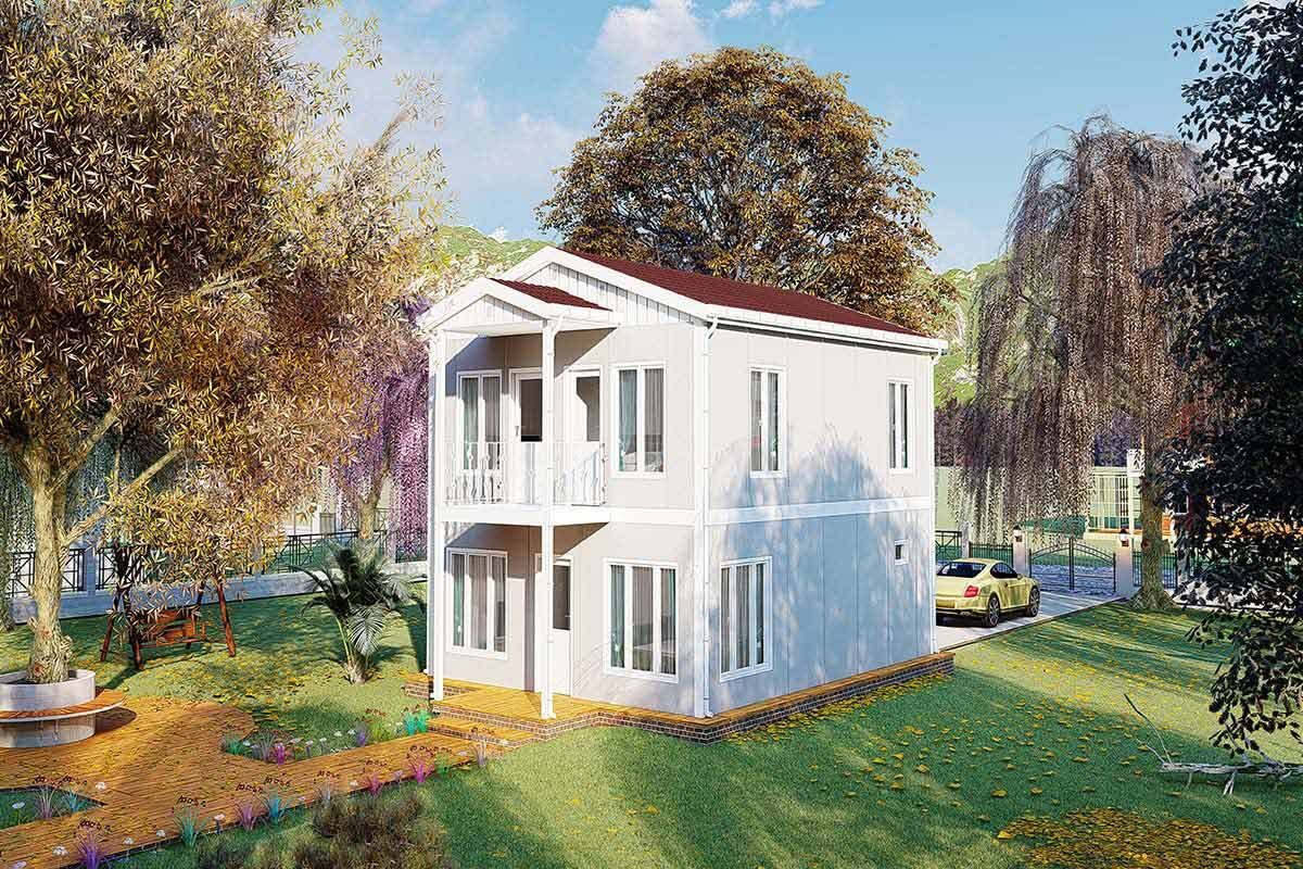 122 m² Çelik Ev 3+1 ön cephe görünümü