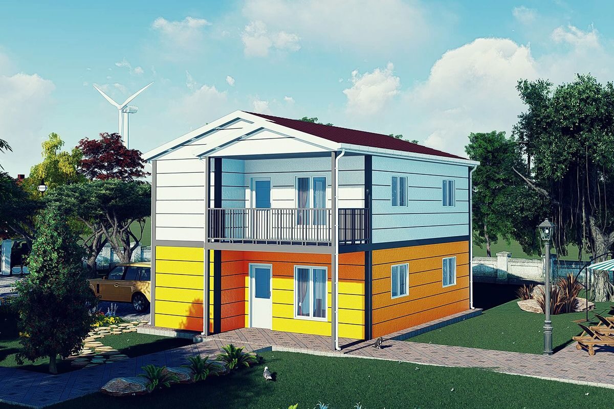 143 m² Çelik Ev 4+1 ön cephe görünümü