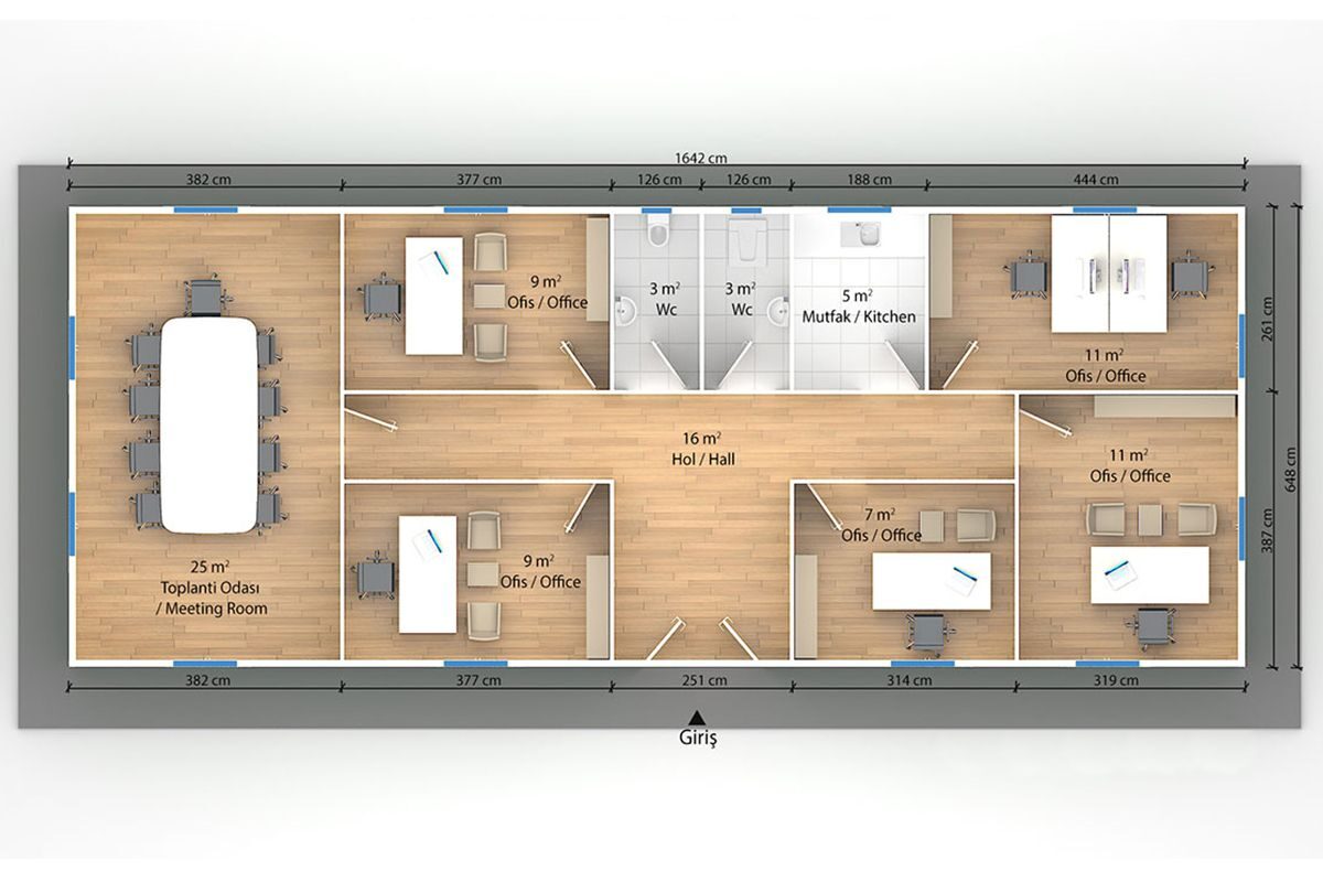 106 m² Prefabrik Ofis – görünüm 2