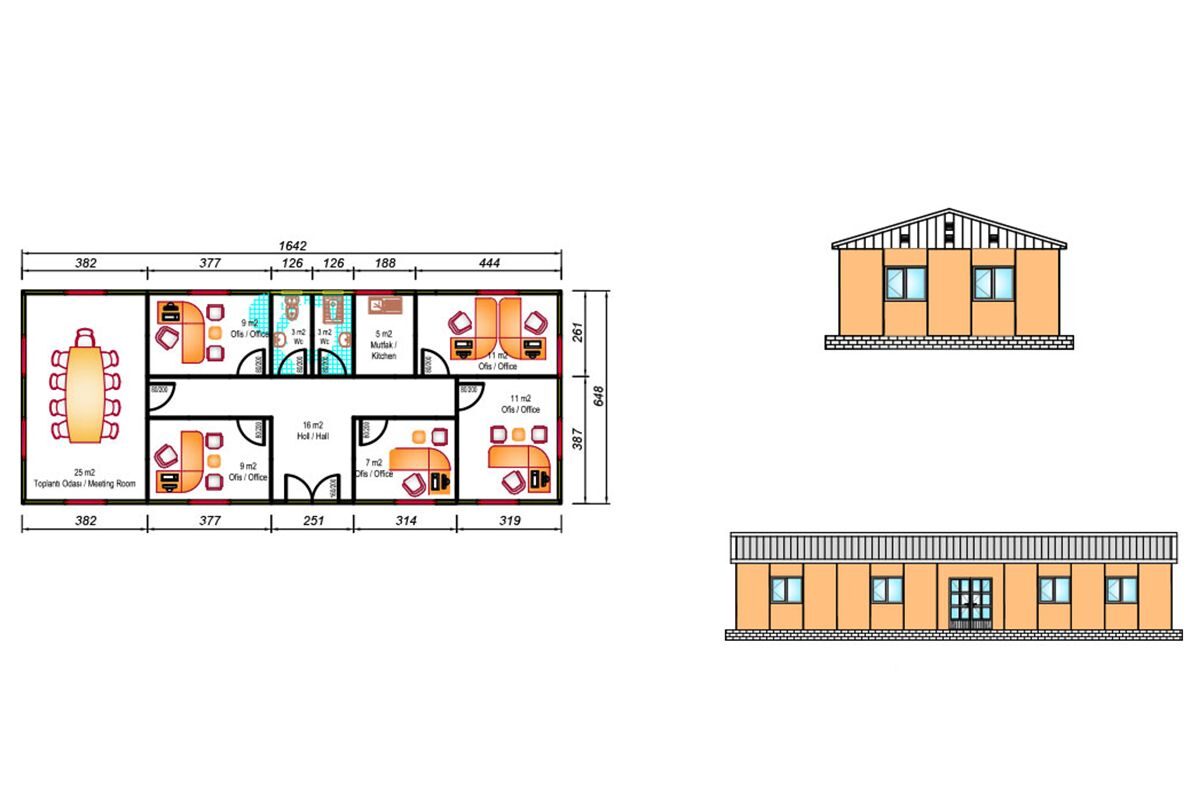106 m² Prefabrik Ofis – görünüm 4