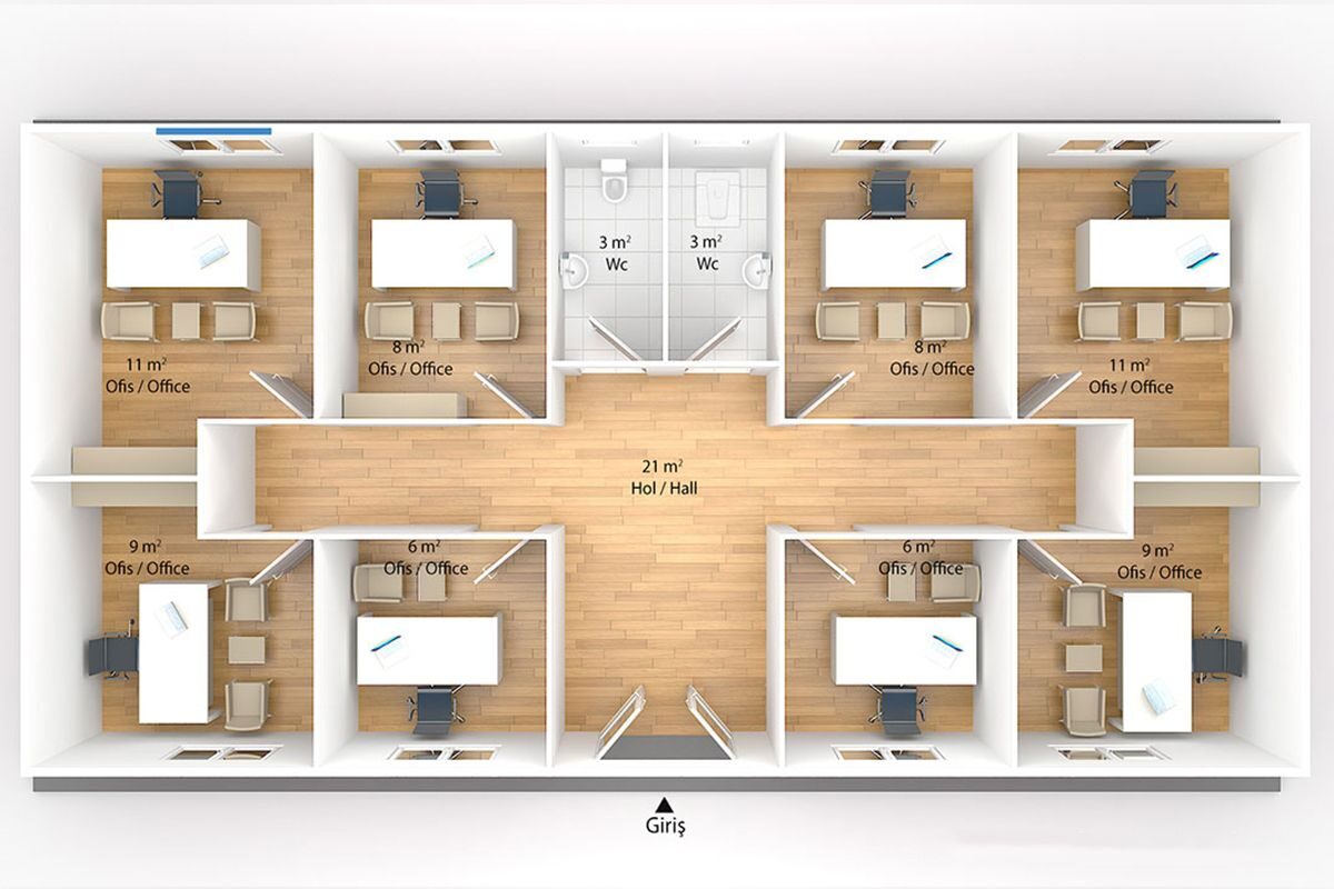 98 m² Prefabrik Ofis – görünüm 3