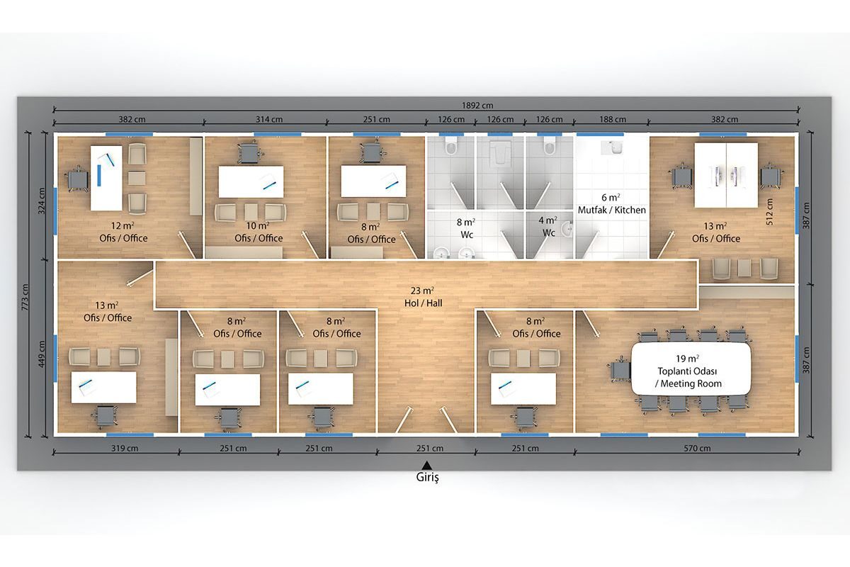 146 m² Prefabrik Ofis – görünüm 2