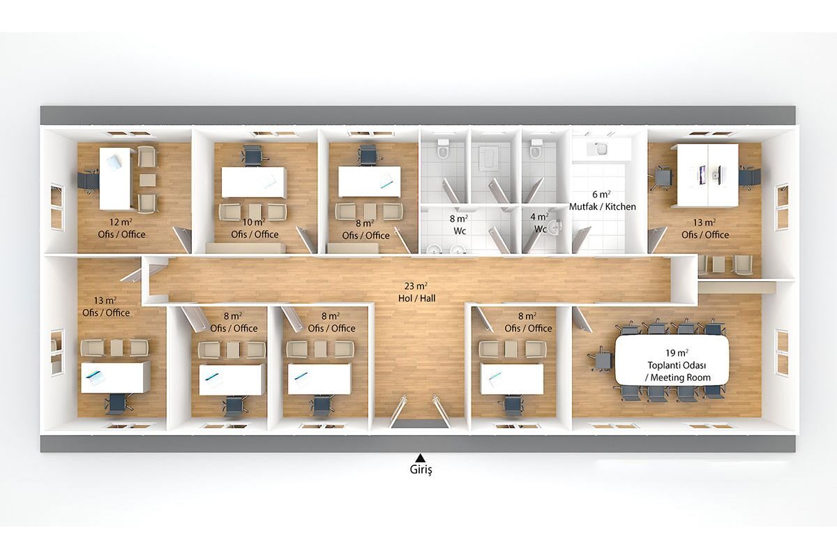146 m² Prefabrik Ofis – görünüm 4