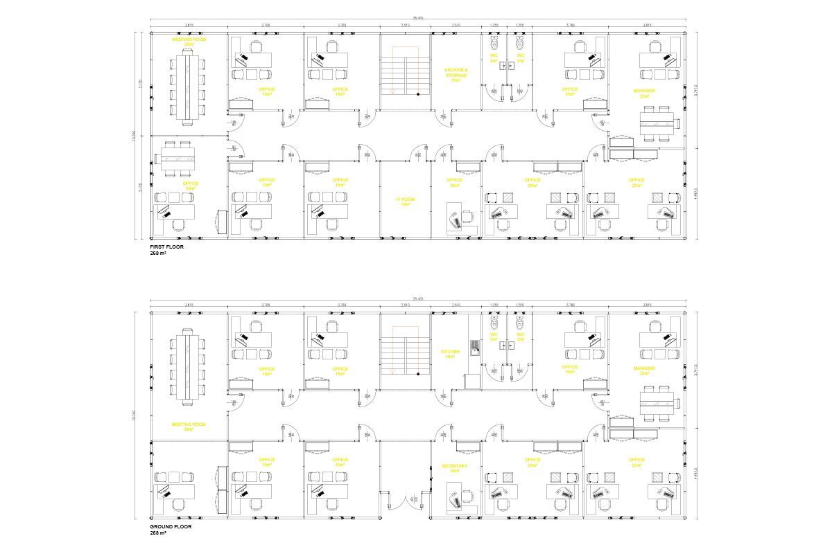 539 m² Prefabrik Ofis – görünüm 2