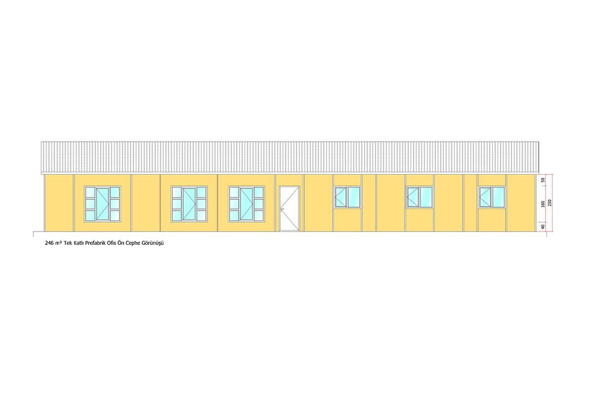 246 m² Prefabrik Ofis – görünüm 2